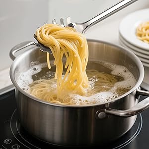 Stainless Steel Kitchen Utensil Set – Premium Thickened Cooking Utensils Set, Silver Kitchen Tools Set for Cooking, Dishwasher Safe Kitchen Tool Set