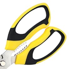 8 Inch Utility Scissors for Kitchen, Office, Craft & DIY – Heavy Duty Stainless Steel Multipurpose Scissors for Cutting Cardboard, Fabric, Carpet, Wire and Leather – with Protective Cover