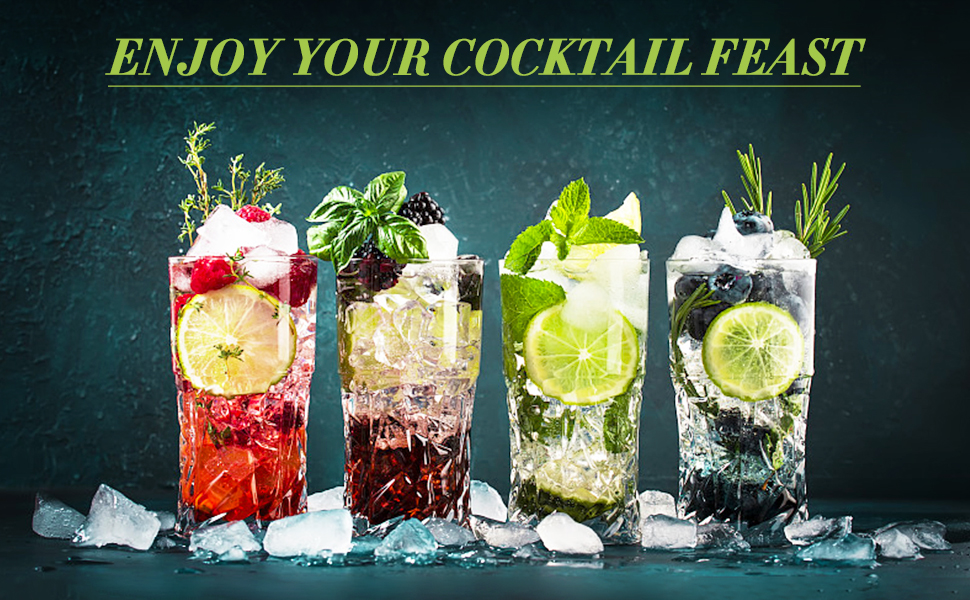 Cocktail Shaker,Drink Mixer with Built-in Strainer for Mixing Drinks Margaritas,Beginner Friendly Mixer Bar Utensil Tool (Sliver-01)