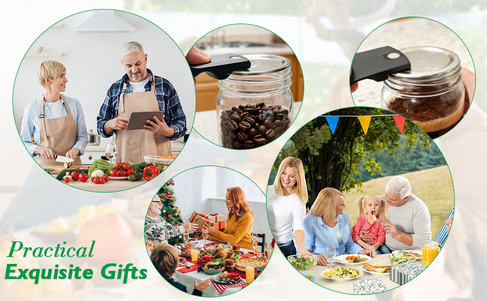 JTENGYAO 2-Pack Canning Jar Opener with Magnets, Mason Jar Opener for Canning Lids, Fits Regular and Wide Mouth Jars, Powerful Magnet for Easy Refrigerator Storage, Releases Vacuum Seal (Black)