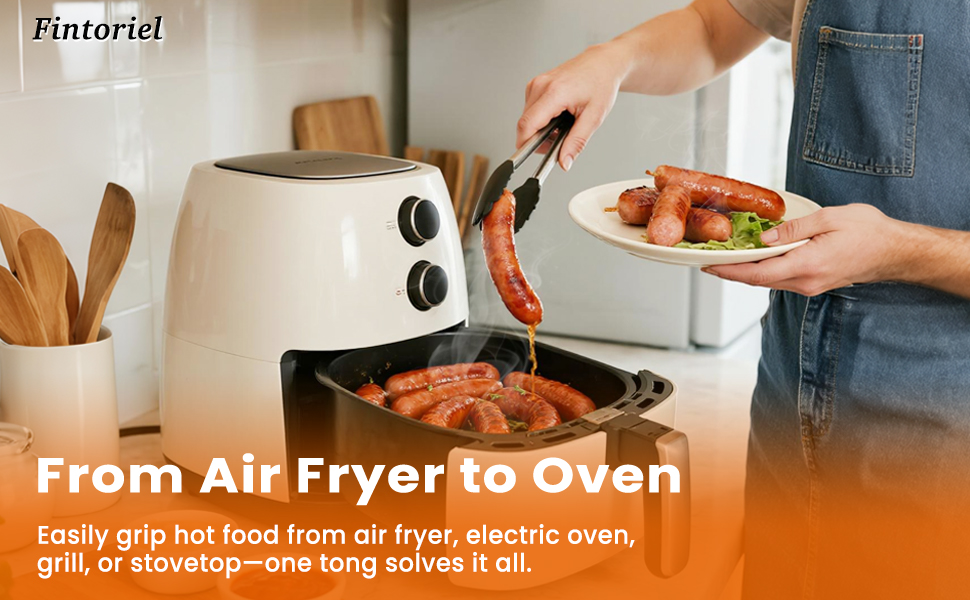 Kitchen Tongs Set of 2 (9” & 12”) – Stainless Steel & Silicone Cooking Tongs with Built-in Stand & Dishwasher Safe – Heat Resistant up to 600°F – Perfect for Grilling, BBQ, Salad & Frying