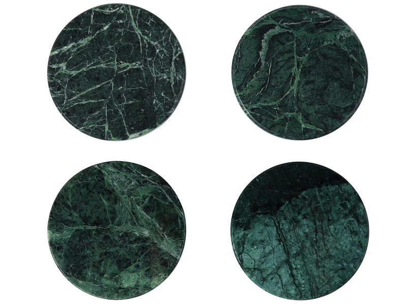 Koville Marble Coaster Set of 4, Round Coasters, 4