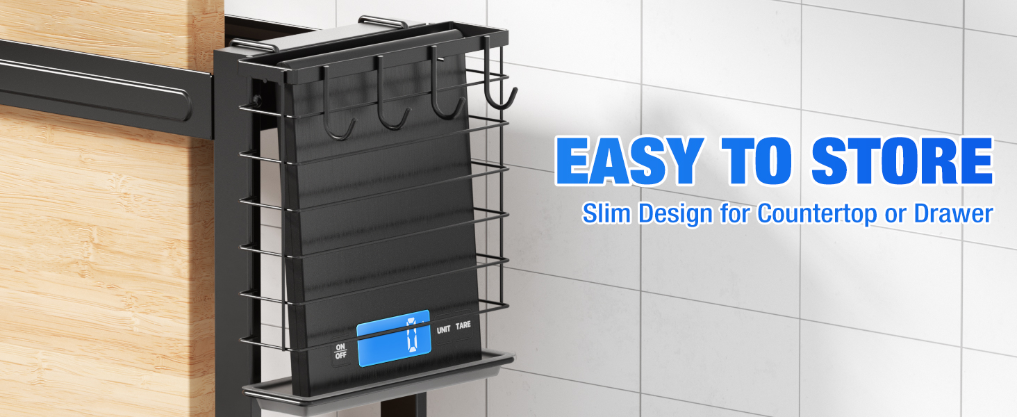 Rechargeable 304 Stainless Steel Kitchen Scale, Diyife 33lb Digital Food Scale with LCD Display, Batteries and Type-C Charging, for Meal Prep, Cooking, Baking (Black)