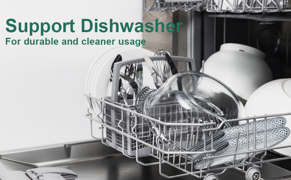 Multipurpose Non Scratch Wire Dishwashing Rags, Cleaning Cloths, 24 Pack