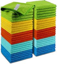 AIDEA Microfiber Cleaning Cloth, 20PK, Soft Absorbent Rags, Microfiber Towels for Cars, Kitchen Towels, Dusting Cloth for Home, Window, Cleaning Supplies, 12