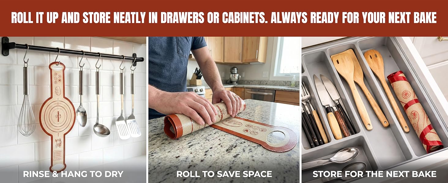 Sourdough Silicone Bread Sling for Dutch Oven, 2PCS Non-Stick Reusable Baking Mat with Long Handles, Essentials Bread Making Supplies for Dough Transfer and Loaf Pan Lifter Liner, Set Of Oval & Round