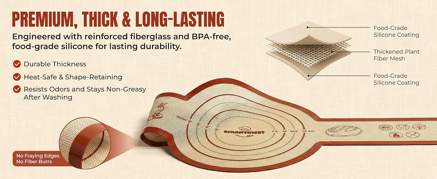 Sourdough Silicone Bread Sling for Dutch Oven, 2PCS Non-Stick Reusable Baking Mat with Long Handles, Essentials Bread Making Supplies for Dough Transfer and Loaf Pan Lifter Liner, Set Of Oval & Round