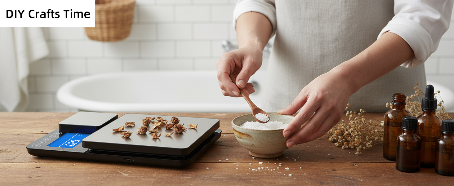 0.001oz/33lb Dual Platform Kitchen Scale, Diyife 9.4in Stainless Steel Food Scale with Two Precisions, Accumulation Functions, 7 Units, Tare, for Baking, Cooking, Pre-Meal Preparation