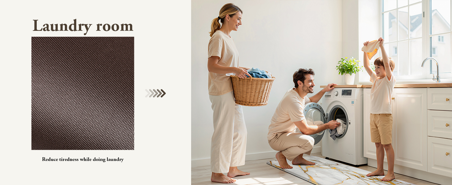 StepLively Kitchen Rugs and Mats, 2-Pack Low Profile Slip Resistant Kitchen Mats for Floor, in Front of Sink and Stove-17.3