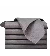 10 Pack Extra Large Non Scratch Wire Dishcloths, 30x30cm Double-Layer Silver Thread Kitchen Cleaning Rags, Dual-Sided Wet & Dry Reusable Steel Wire Dish Cloths for Cookware, Sinks, Stovetops