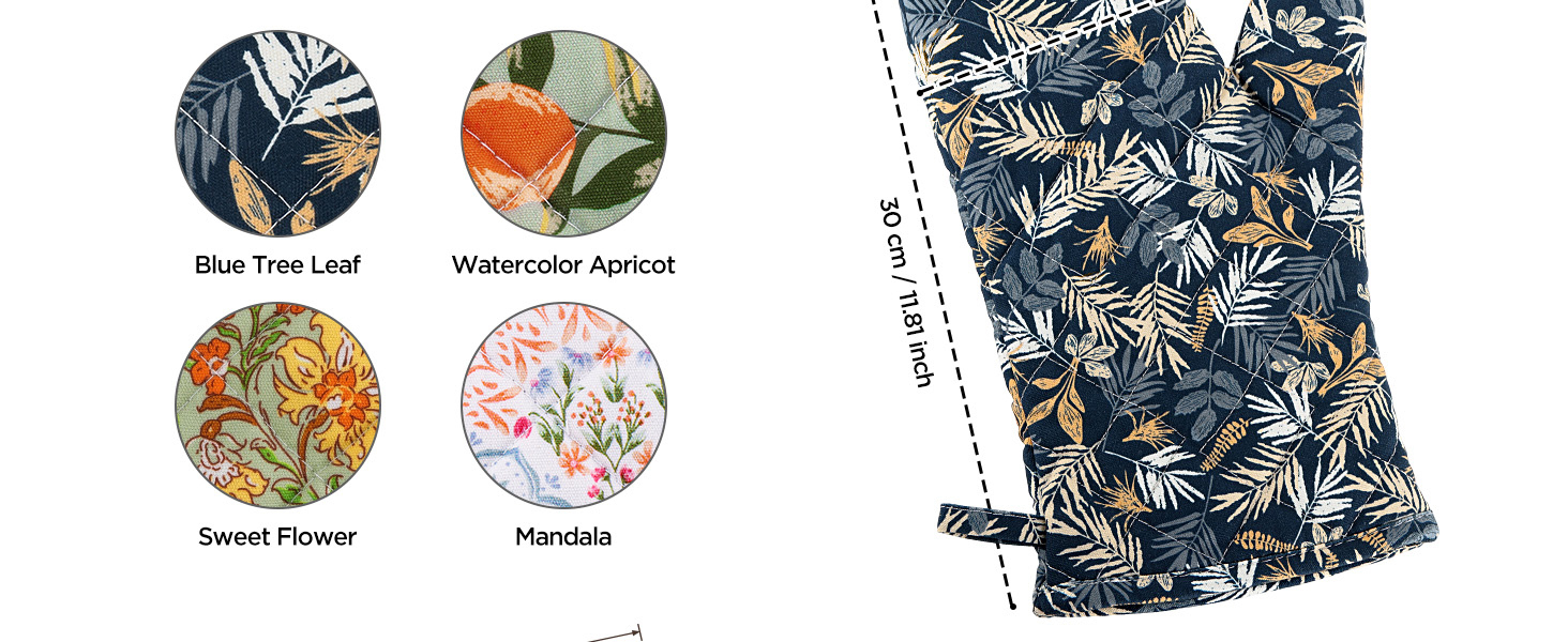 Pot Holders for Kitchen Heat Resistant Hot Pads for Countertops Oven Pot Holders Cotton Potholders for Kitchen Cooking Baking (Watercolor Apricot)