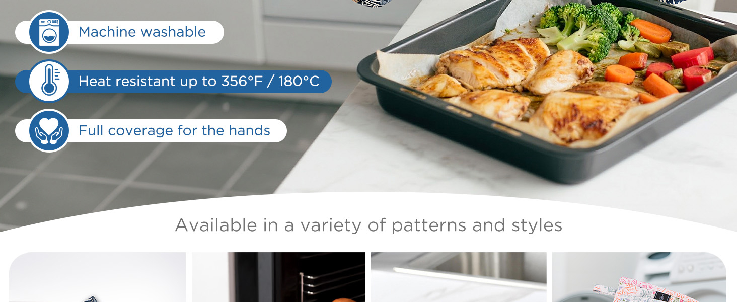 Pot Holders for Kitchen Heat Resistant Hot Pads for Countertops Oven Pot Holders Cotton Potholders for Kitchen Cooking Baking (Blue Leaves)