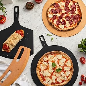 ZWILLING BBQ+ 2-pc Plant Fiber Pizza Peel and Cutter Set - Slate