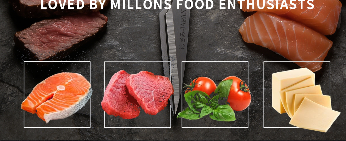 Kitchen Scissors Set 2PCS, Kitchen Shears Heavy Duty Poultry Shears Japan Meat Scissors for Food All Purpose Seafood Meat Cutting Cooking, Chicken Bones, Gifts for Men Women