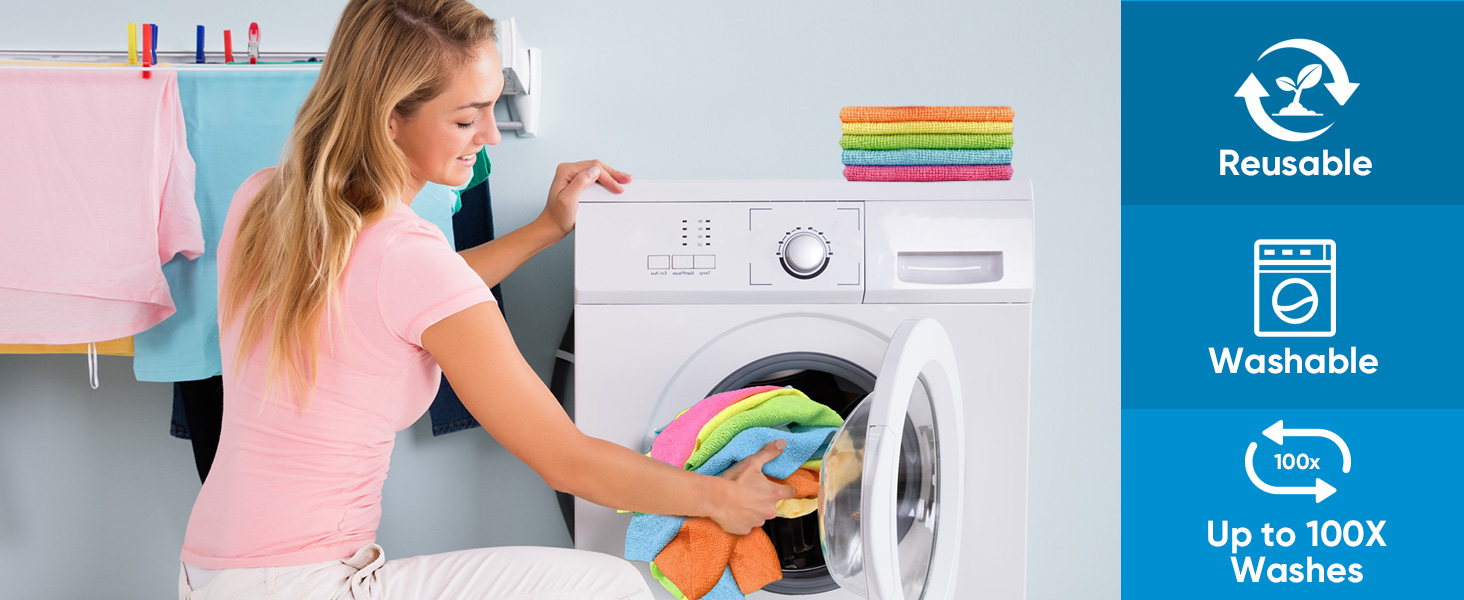 Microfiber Cleaning Cloth, 20 Pack Reusable Microfiber Towels for Cars Lint Free Cleaning Shop Towel Rags for Home Kitchen Automotive Bar Mechanic Restaurant Garage, 11.5