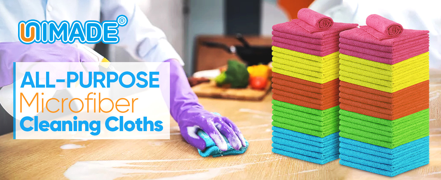 Microfiber Cleaning Cloth, 20 Pack Reusable Microfiber Towels for Cars Lint Free Cleaning Shop Towel Rags for Home Kitchen Automotive Bar Mechanic Restaurant Garage, 11.5