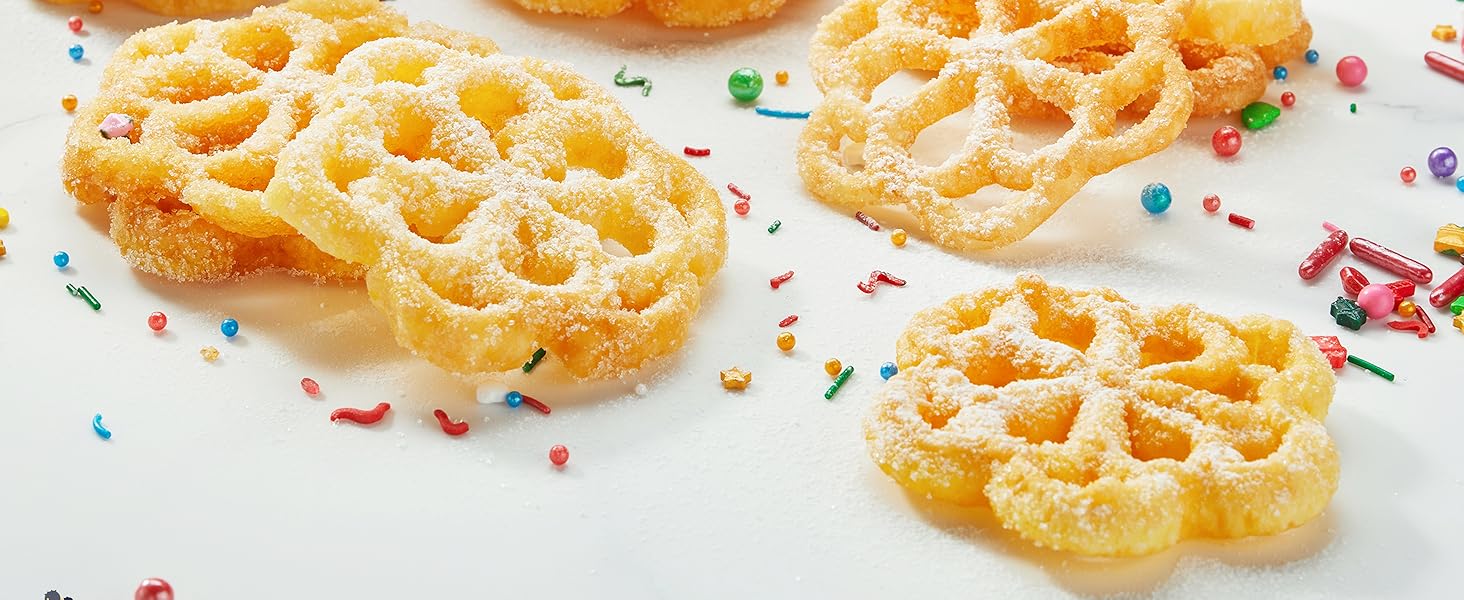 Bunuelos Mold with Handle, 304 Stainless steel Flower, Round and Star Rosette Molde with Long Fork- Rosette Para Buñuelos de Viento Moldes Mexicanos Tools Set with 3 Interchangeable Heads