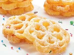 Bunuelos Mold with Handle, 304 Stainless steel Flower, Round and Star Rosette Molde with Long Fork- Rosette Para Buñuelos de Viento Moldes Mexicanos Tools Set with 3 Interchangeable Heads