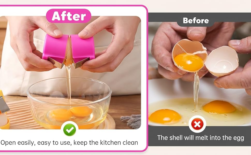 3pcs Egg Shell Opener, Egg Peeler Tool Set,Egg Separator for Raw Eggs, Hard Boiled Egg Peeler,Kitchen Gadgets for Bakers Prep（The metal sheet is removable, making it easy to install and clean）