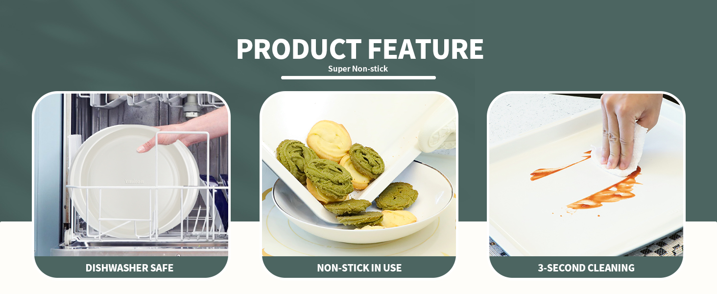 Ceramic Nonstick Baking Pans Set, Non Toxic 33 PCS Stackable Bakeware Sets, 550°F Oven Safe Baking Sheet & Pans, Warp-Free, Dishwasher Safe, PTFE/PFOA/PFOS-Free (Blue)