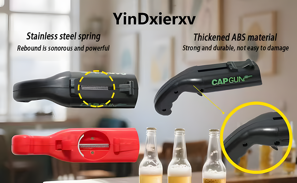 Bottle Opener,Fun Shooting Gun Creative Bottle Opener for Party Games, Family Parties, Outdoor Barbecue,Jar Opener for Weak Hands and Seniors with Arthritis