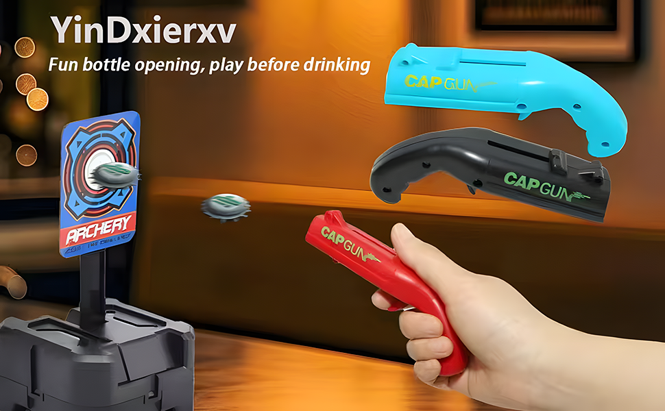 Bottle Opener,Fun Shooting Gun Creative Bottle Opener for Party Games, Family Parties, Outdoor Barbecue,Jar Opener for Weak Hands and Seniors with Arthritis
