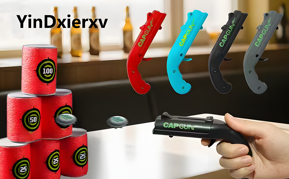 Bottle Opener,Fun Shooting Gun Creative Bottle Opener for Party Games, Family Parties, Outdoor Barbecue,Jar Opener for Weak Hands and Seniors with Arthritis