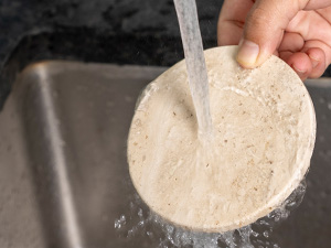 Koville Travertine Coasters, Marble Coaster Set of 4 for Drinks, 4