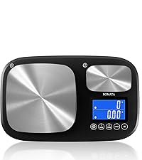 BOMATA Waterproof Kitchen Scale, 0.1g/0.01oz High Precision, 5kg/11lb, Washable, USB Rechargeable, Digital Scale for Food,Cooking, Baking, Weight Loss, Grey