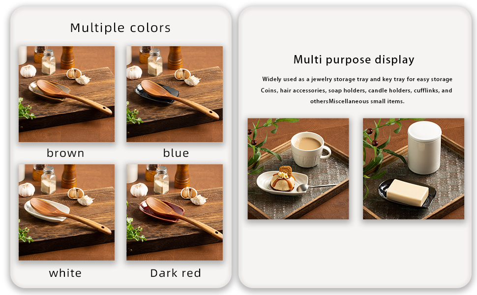 Ceramic Spoon Rest for Kitchen Counter 5.1 Inch Porcelain Utensil Rest Farmhouse Cooking and Coffee Spoon Rest for Stove Top (white)