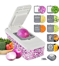 SUSTEAS Rotary Cheese Grater with Handle,Vegetable Slicer with 6 Interchangeable Blades, Reinforced Suction,Easy to Clean,Kitchen Shredder for Crushed Ice,Fruits and Nuts with Blade Storage Case,Black