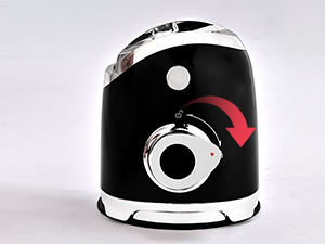 SUSTEAS Rotary Cheese Grater with Handle,Vegetable Slicer with 6 Interchangeable Blades, Reinforced Suction,Easy to Clean,Kitchen Shredder for Crushed Ice,Fruits and Nuts with Blade Storage Case,Black