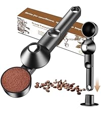 Coffee Scoop with Funnel for Ground Coffee, Protein Powder & Tea, for Reusable K Cup Refiller, 2TBSP Mess-Free, Funnel Design Prevents Spills (Black, 2-Pack)