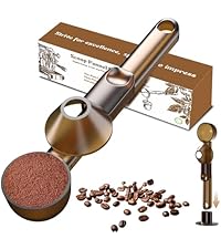 Coffee Scoop with Funnel for Ground Coffee, Protein Powder & Tea, for Reusable K Cup Refiller, 2TBSP Mess-Free, Funnel Design Prevents Spills (Black, 2-Pack)