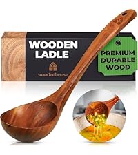 Wooden Spatula for Cooking, 12 Inch - Easy to Clean, Long-Lasting & Sturdy Natural Acacia Wood Spatula for Cooking - Wooden Spatulas with Comfortable Handle, Perfect for Flipping, Turning & Frying
