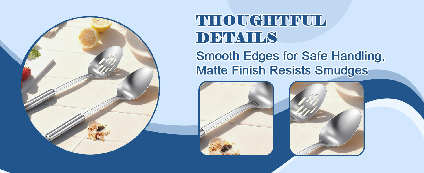 BEWOS Cooking Utensils Set 15 Piece - Stainless Steel Kitchen Utensils Set, Kitchen Tools Set with Spatula and Holder, Non-Toxic, Dishwasher Safe & Heat Resistant