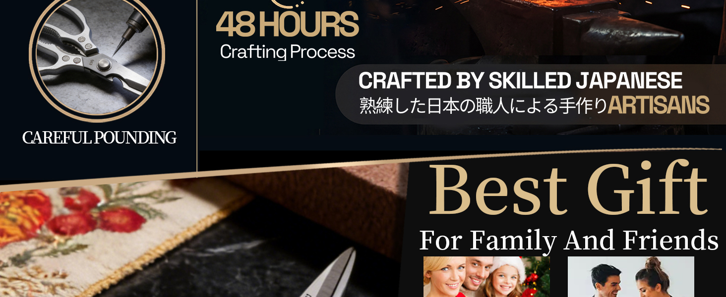 Kitchen Scissors for Food, Multi-All Purpose Japan Kitchen Shears, Heavy Duty Poultry Shear Dishwasher Safe Chicken Scissor, Seafood Shears, Meat Scissors Gifts for Men Women