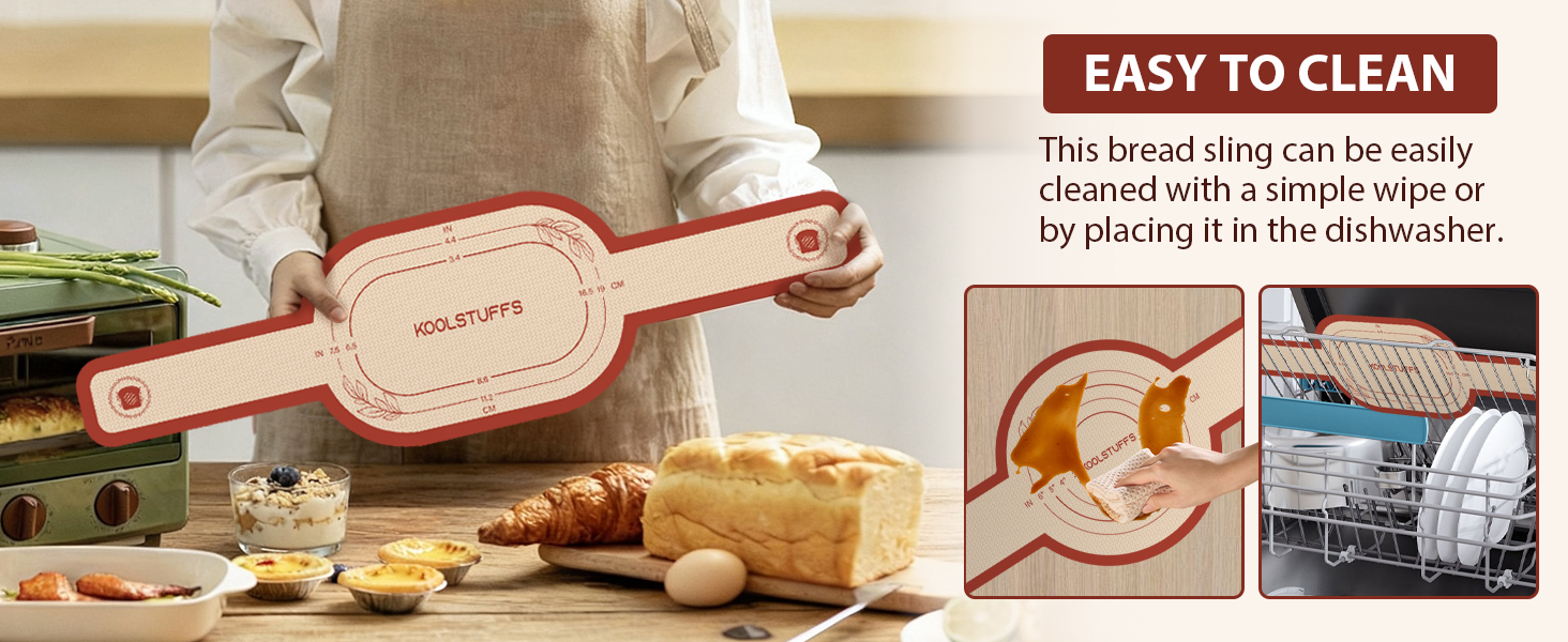 Silicone Bread Sling, 2PCS Non-Stick Oval and Round Bread Sling for Dutch Oven, Reusable Sourdough Tools & Bread Baking Supplies