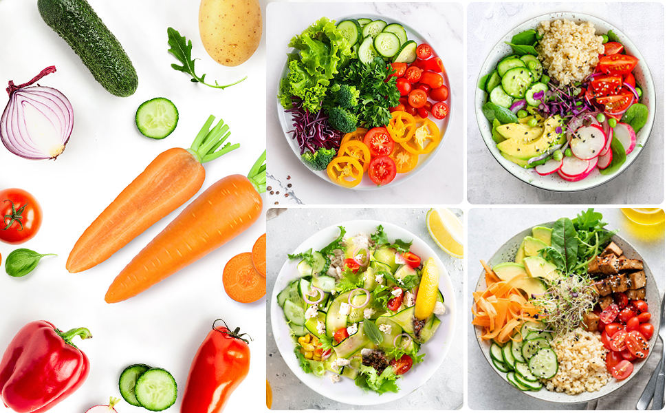 8 Blade All-in-1 Vegetable Chopper Mandoline Slicer with Container, Food Chopper, Onion Chopper, Veggie Cutter for Salad, Kitchen Gadgets Accessories Essentials, White