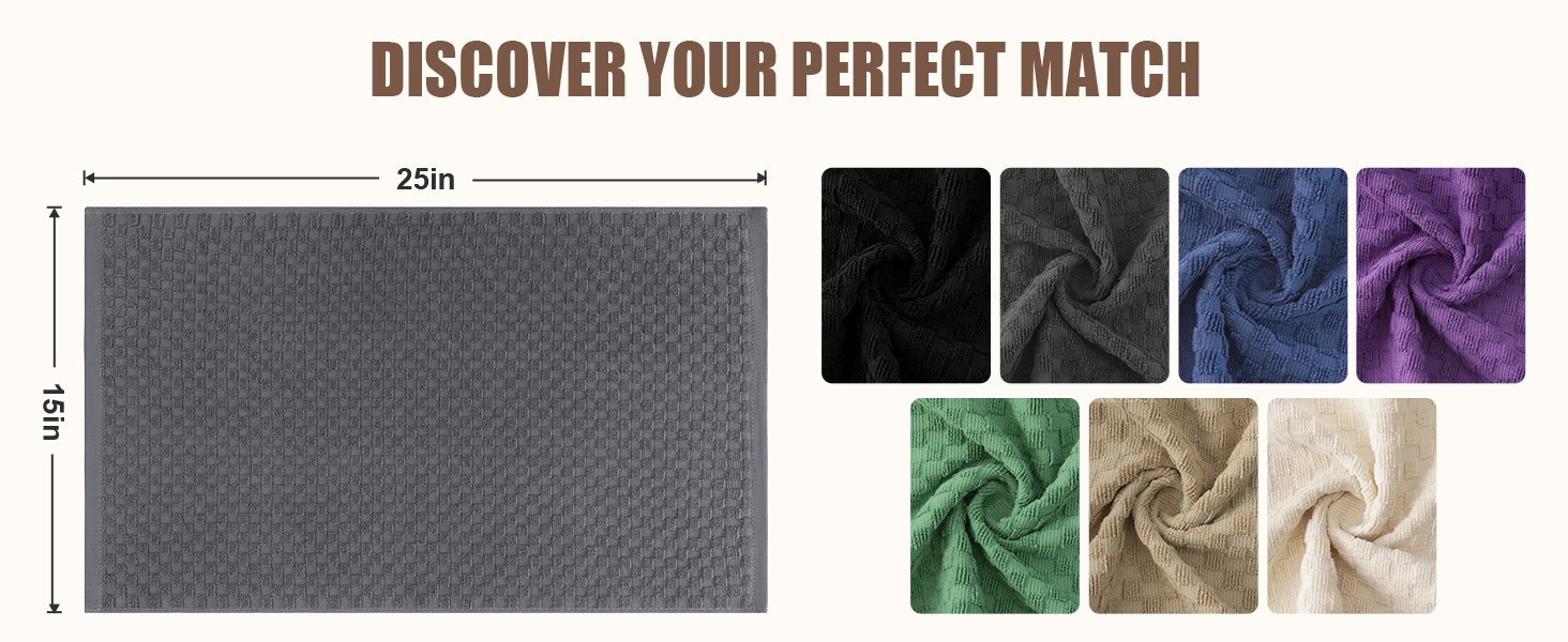 Homaxy 100% Cotton Terry Kitchen Towels(15