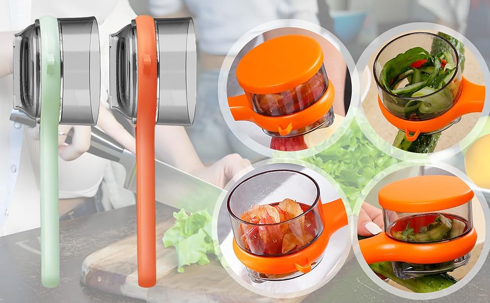 2Pcs Multifunctional peeler with storage box, Vegetable peelers for kitchen, Stainless steel double sided storage peeler for kitchen use, Fruit peeler, Safe and efficient peeling