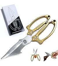 Multifunctional Heavy-Duty Kitchen Shears,Kitchen Shears for Cutting Chicken,Kitchen Scissors for Food, Japanese High-Carbon Steel Culinary Shears,for Chicken,Bone Cutting,Christmas Gifts(Silver)