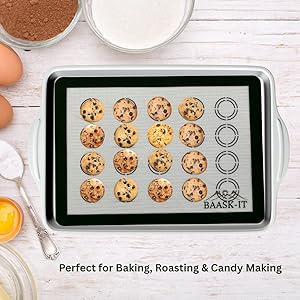 Silicone Baking Mats Set – 3 Pcs, Non-Stick Reusable, Parchment-Free Oven liners (18