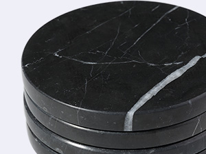 Koville Marble Coaster Set of 4, Round Coasters, 4