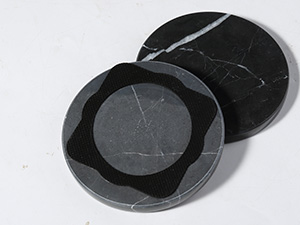Koville Marble Coaster Set of 4, Round Coasters, 4