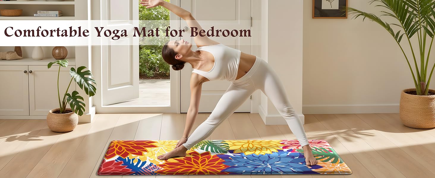 Kitchen Mats for Floor 2PCS Cushioned Anti Fatigue Kitchen Mats Waterproof Non Slip Kitchen Mat Rug Set Comfort Foam Standing Mat for Sink, Laundry, Office,17.3