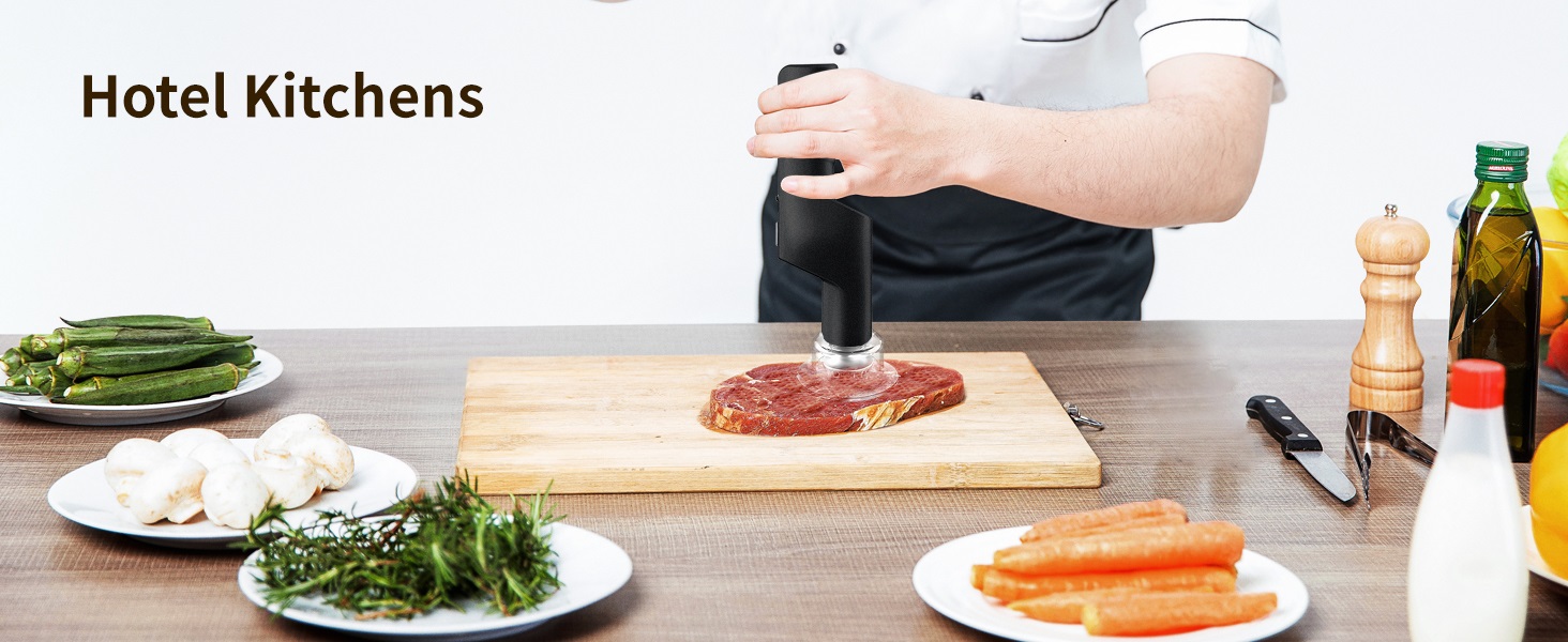 Electric Meat Tenderizer, Handheld Cordless Electric Heavy Duty Meat Tenderizer Hammer, 37 Stainless Steel Sharp Needles Kitchen Tenderizer for Steak, Beef, Chicken Chops, Pork Chops