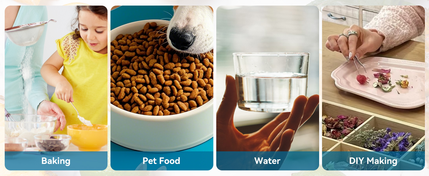 BOMATA Waterproof IPX6 Kitchen Scale, 0.1 g/0.01 oz High Precision, 5 kg/11 lbs, Digital Scale with Backlight, Stainless Steel Weighing Platform, for Food, Cooking, Baking, Weight Loss.. B619, Grey