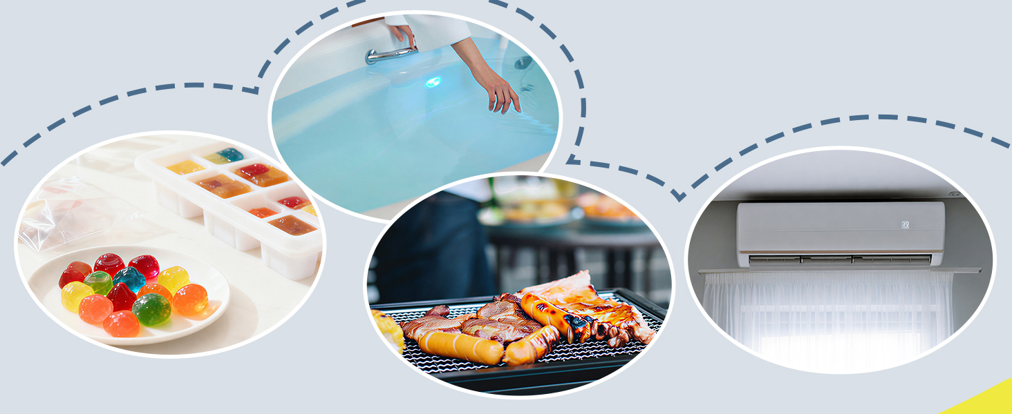 Infrared Thermometer Laser Temperature Gun -58℉ to 1112℉,with Cal Calibration and Adjustable Emissivity,Min& Max Measure,for Cooking,Oven,Meat Food,HVAC,Appliance（Yellow）