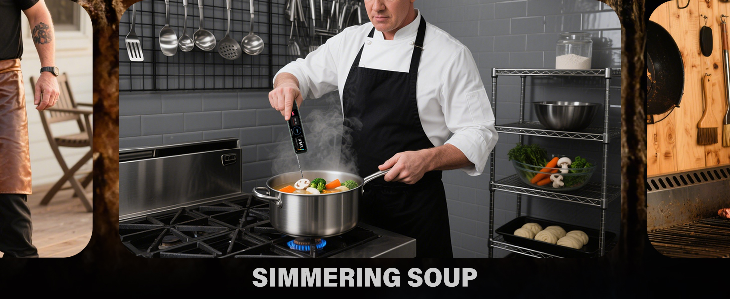 0.5s Instant Read Smart Meat Thermometer Digital, 3.8″ HD Touchscreen with Temp-OS, Professional Kitchen Food Thermometer for Cooking, Grill, BBQ | ±0.5°F, −58–572°F, IP68, USB-C Rechargeable